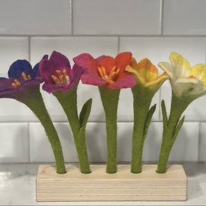 Colorful Felt Flower Set for Kids